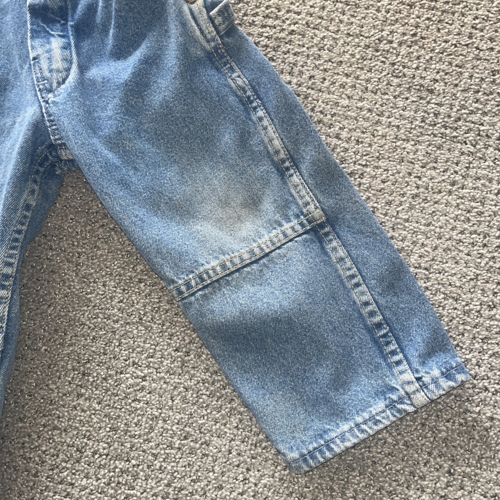 Vintage‎ Oshkosh Overalls. Rare Style. Vestbak. Jean, Denim. 3T. Knee Patches - Picture 3 of 10